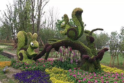 立体花坛仿真绿雕